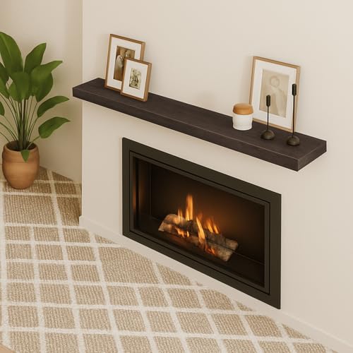 Floating Shelves for Wall, Bathroom Shelves Over Toilet, Wall Shelves & Book Shelf for Room, Hanging Shelf, Modern Wooden Mounted Floating Shelves, 48x7x1.5 in (Smoke Gray, Set of 1) - color: Smoke Gray, size: 48"(set of 1)