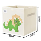 CLCROBD Foldable Animal Cube Storage Bins Fabric Toy Box/Chest/Organizer for Toddler/Kids Nursery, Playroom, 13 inch (Triceratops) - color: Triceratops