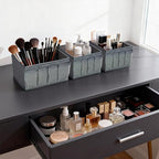 VERONLY Cosmetic Storage Bins Makeup Organizer, Adjustable Multifunction Storage Box Desk Drawer Divider for Makeup Brushes, Bathroom Countertop or Dresser, Set of 4 - style: Gray 4PC