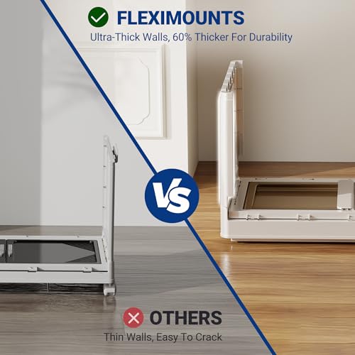 FLEXIMOUNTS 150 QT Stackable Storage Bins With Lids, Collapsible Plastic Storage Bins, Closet Organizers and Storage Containers with Doors and Built-in Wheels For Home, 4 Pack Cubes, Milky White - color: Milky White, size: 37 Qt-4 Pack