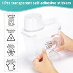 Laundry Detergent Dispenser-1 Pack, 37 oz Detergent Dispenser with 4 Removable Labels, Laundry Soap Dispenser for Laundry Room Organization and Storage, BPA Free & PET Plastic Clear - size: 37 Ounce (Pack of 1)