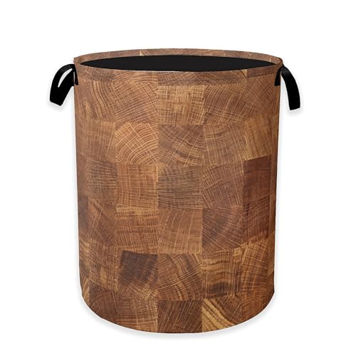 Wood Texture Pattern Laundry Basket,Rustic Farmhouse Clothes Hamper,Oxford Cloth Collapsible Nursery Hamper Storage Organization for Bedroom,Bathroom,Office,College Dorms,16x20 Inch - color: Wood Texture Pattern