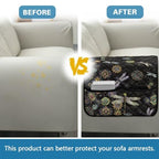 Boho Mandala Dragonfly Print Sofa Armrest Organizer, Couch Armrest Cover for Recliner with Side Pocket Stain Resistant Armchair Slipcover for Couch, Remote Controls Holder - color: Boho Mandala Dragonfly