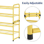 SUFAUY 2-Tier 33" Wide Shoe Rack, Closet Metal Wire, Stackable, Gold - color: Gold, size: 2 Tier