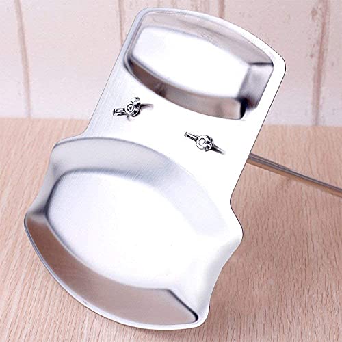 Kitchen Pan Lid Holder for Pots and Spoon Rest Stainless Steel Cookware Organizer Desktop Uncluttered Solution (Lid &Spoon Rest)