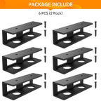 2 Pack Under Desk Laptop Mount with Anti-Scratch Felt Board, Holder Tray, Durable Shelf for Keyboard Storage - size: 6pcs-2 Pack