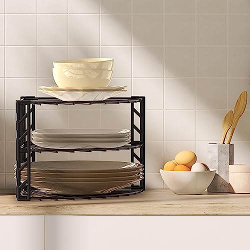 Simple Houseware 3-Tier Counter Corner Shelf Organizer, Bronze - color: Bronze