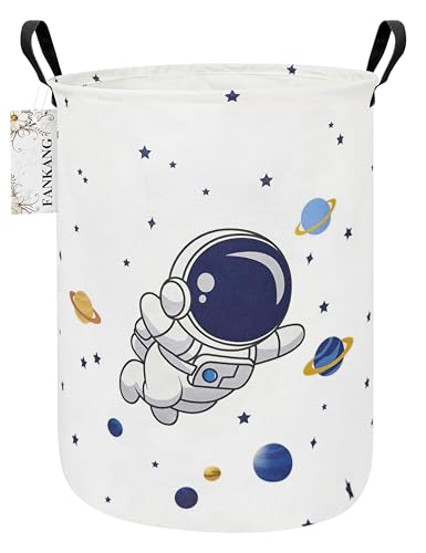 FANKANG Storage Basket, Nursery Hamper Canvas Laundry Basket Foldable with Waterproof PE Coating Large Storage Baskets for Kids Boys and Girls, Office, Bedroom, Clothes,Toys(Astronaut) - color: Astronaut