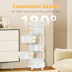 5 Tier Kitchen Storage Cart Multi-Layer Storage Basket with Wheels Fruit Vegetable Storage Shelves Racks Rolling Storage Cart for Kitchen Living Room Bedroom (5 Tier) - size: 5 Tier
