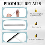 24 Pcs Metal Adjustable File Cabinet Rails Set Include 16 Hanging File Rail Clips 8 Cabinet Dividers Bars Suitable for Cabinets with Drawer Thickness Less Than 1/8 Inch(Silver,10-18.5 Inch) - color: Silver, size: 10-18.5 Inch