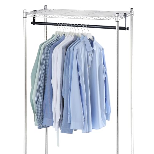Threehoney 2 Pack Wire Shelving Garment Hanger Bar Wire Shelving Accessories Industrial Closet Clothes Rods for Home Retail Store(Black,36 Inch) - color: Black, size: 36 Inch