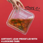 Pyrex Freshlock (10-Pack) Mixed Sized Airtight Glass Food Storage Container Set, Non Toxic, with Plastic BPA-Free Leakproof Locking Lids - size: 10 Pack