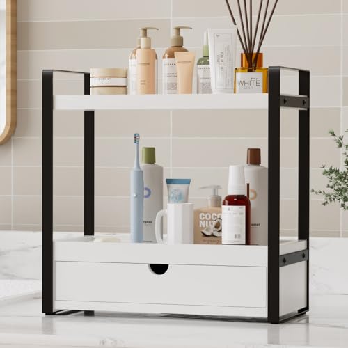 Boulphia 2-Tier Bathroom Organizer (White - New) - color: White - New