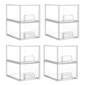 Vtopmart 8 Pack Small Clear Stackable Storage Drawers, Acrylic Bathroom Makeup Organizer, Plastic Storage Bins For Vanity, Undersink, Kitchen Cabinets, Pantry, Home Organization - style: 8pack-Clear