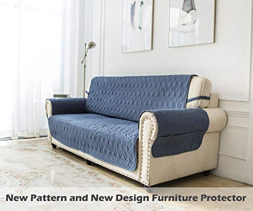 Ameritex Waterproof Nonslip Recliner Cover Stay in Place, Dog Chair Cover Furniture Protector, Ideal Recliner Slipcovers for Pets and Kids (Blue, 23") - color: Blue, size: 23"
