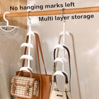 Purse Organizer Purse Organizer for Closet Purse Hanger-360 °Rotation,Curved Design, No Fear of Deformation of The Bag Strap，Premium and Smooth Purse Hook (White 1 Piece) - size: White 1 piece