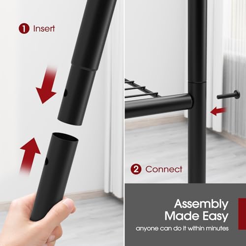 Sakugi Storage Shelves - 5 Tier Shelf Organizer, Heavy Duty Garage Shelving Unit with Leveling Feet, Stable Metal Shelves Organizer for Pantry, Kitchen and Closet, 18.4" W x 12.6" D x 57.4" H, Black - color: Black, size: 18.4W×12.6D×57.4H(5T)
