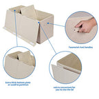 2 Pack Large Toy Box Chest Storage with Flip-Top Lid, Sturdy Kids Toy Storage Bin Boxes Container for Boys, Girls, Nursery, Closet, Bedroom, Playroom 25"x13" x16"(Linen Beige) - color: 2Pack Large Beige