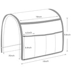 Non-slip Couch Organizer Armchair Caddy, Oxford TV Remote Control Holder Bedside Caddy with 5 Pockets for Key Glasses Phone Magazine Holders. - size: 35''x18''