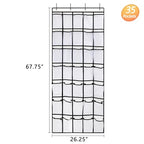 GOMAJI 35 Pockets Over the Door Shoe Organizer - color: White