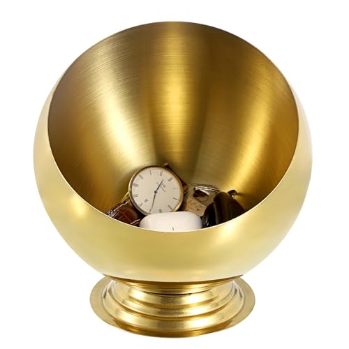 Golden Key Bowl for Entryway Table Decorative Storage Dish Catch All Bowl for Fruit Coffee Pod Holder Centerpiece for Kitchen Home Decor