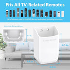 TotalMount Hole-Free Remote Holder – Eliminates Need to Drill Holes in Your Wall (White Remote Control Holder, Quantity 1) - color: White