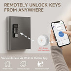 32 Key Lock Box Wall Mount, Smart Key Cabinet One Time Password/APP Bluetooth/Fixed/Wi-Fi Remote/Key Unlock, Key Management for Valets/Realtors/Office/Hotel - size: 32 Key(Smart)