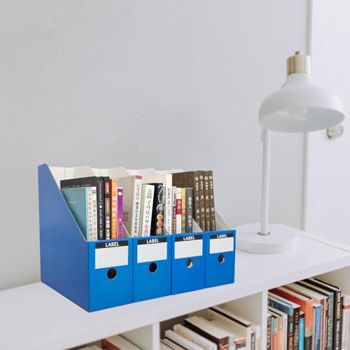 Limitliho Magazine Holde ( Blue, 2 Pack), Magazine File Holder for Home, Office, Desk, 10.6'' H×10.2'' L ×3.5''W Magazine Storage Box - color: Blue, size: 2 Pack