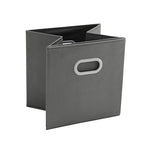 MAX Houser Fabric Storage Bins Cubes Baskets Containers with Dual Plastic Handles for Home Closet Bedroom Drawers Organizers (Cattail Gray) - color: 11 ashy