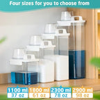 Laundry Detergent Dispenser-1 Pack, 61 oz Detergent Dispenser with 4 Removable Labels, Laundry Soap Dispenser for Laundry Room Organization and Storage, BPA Free & PET Plastic Clear - size: 61 Fl Oz (Pack of 1)