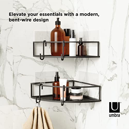 Umbra Cubiko Shower Bin Caddy Set, Corner, Black (Pack of 3) - color: Black, size: Corner (Pack of 3), style: Corner Shelf