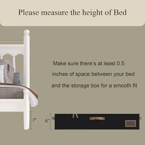 Under Bed Storage, Under Bed Storage Containers Bins for Clothes, Large Linen Underbed Closet Organization Bins, 2 Pack Collapsible Underbed Bin Dorm for Clothes, Sweater, Black - color: Black, size: 33"L x 17"W x 6"H