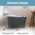 CleverMade Collapsible Laundry Basket 2 Pack – 60L (16 Gal) Foldable Clothes Hamper with Reinforced Handles, Space Saving Fabric Laundry Bin, Holds 55 lbs, Flat Folding for Dorm, Apartment & RV - Charcoal - color: Charcoal Gray