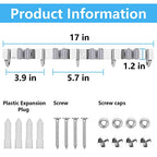 Broom Mop Holder Wall Mount Broom Hanger Wall Mounted Metal Organization Garage Storage Garden Kitchen Tool Organizer With 4 Racks and 5 Hooks (Silver, 1 Pack 4R5H) - size: 1 Pack 4R5H