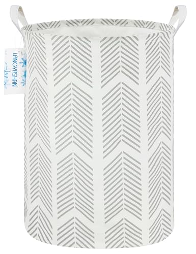 LANGYASHAN Laundry Basket Canvas Fabric Collapsible Organizer Basket for Storage Bin Toy Bins Gift Baskets Bedroom Clothes Children Nursery Hamper (Arrowhead) - color: Arrowhead