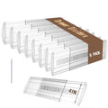 8 Pack Adjustable Drawer Dividers for Clothes,4" High Clear Expandable From 13-21" Drawer Organizers, PC Plastic Separators for Dresser/Bedroom/Bathroom/Kitchen/Office Storage,Easy to Assemble - size: 8 PCS-Clear-4 IN