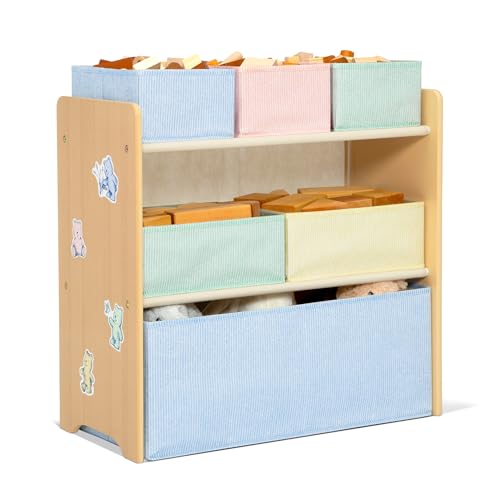 Delta Children - GapKids 6 Bin Toy Organizer - Greenguard Gold Certified, Pastel - color: Pastel