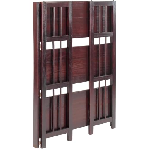HomeStock 3-Shelf Stackable Folding Office Wood Furniture Bookcase, Contemporary Home and Office Furniture, Sturdy Wooden Shelving Storage Espresso/27.5 Inch - color: Espresso, size: 27 5 Inch