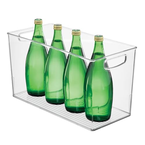 iDesign Pantry Bin with Handles - Kitchen Storage Bins for Cabinets, Pantry, or Fridge - Clear - style: Pack of 1