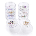 Hipiwe 2 Packs 5 Slot Clear Plastic Round Storage Jars - Art Craft Accessory Organizer Box Jewelry Beads Sewing Pills Container Holder for Storage Small Items, Hardware - size: 2Packs 2.68"D x 5.31"H
