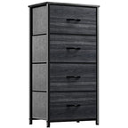 YITAHOME Dresser with 4 Drawers - Fabric Storage Tower, Organizer Unit for Bedroom, Hallway, Closets - Sturdy Steel Frame, Wooden Top & Easy Pull Fabric Bins - color: Charcoal Print, style: 4-Drawer