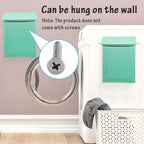 Picowe Magnetic Laundry Storage, Large Metal Lint Holder Bin with Lid for Laundry Room, Space-Saving Trash Container Hanging on Dryer, Washer or Wall Mount Trash Bin (Green) - color: Green