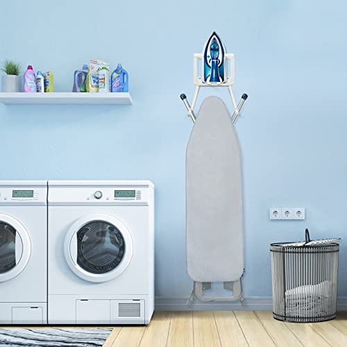 ORLESS Over The Door/Wall Mount Ironing Board Hanger, Laundry Room Iron and Ironing Caddy Board Storage Holder White - color: Regular White