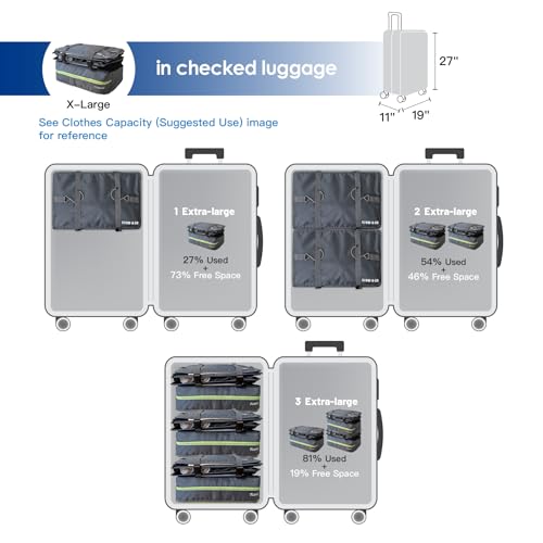 Stow-N-Go Portable Hanging Travel Shelves, Packing Organizer for Luggage. Carry on Closet for Clothes. Expandable Packing Cube. Travel Essentials. Dak Gray - XL - color: Dark Gray, size: XL = (L) 17.7" x (W) 11.8"