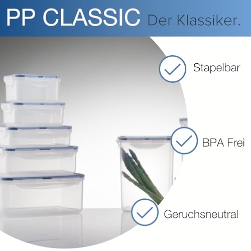 LOCK & LOCK Easy Essentials Food Lids/Pantry Storage/Airtight Containers, BPA Free, Rectangle - 8 Cup - for Cookies, Clear - size: 8 Cup (Pack of 1), style: 8 Cup