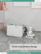 FANKANG Storage Bins, Nursery Hamper Canvas Laundry Basket Foldable with Waterproof PE Coating Large Storage Baskets for Kids Boys and Girls, Office, Bedroom, Clothes,Toys(Rec-Leaf ） - color: Rec-Leaf
