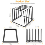 Cutting Board Organizer Kitchen Organizer Rack for Cutting Board, Bakeware, and Cookie Sheet, 5-Slot Heavy-Duty Steel Cookware Holder,Rust-Resistant with Anti-Slip Feet (2, Large) - size: Large（2PCS）
