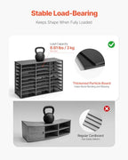 VEVOR Literature Organizer, 27 Compartments Metal Office Mailbox with Detachable Wire Mesh, Mailbox Sorter with Wooden Top, Countertop Office Home Storage Organizer for File, Document, Paper, Black