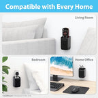 TotalMount Hole-Free Remote Control Holder – Eliminates Need to Drill Holes in Your Wall (Black, Quantity 1) - color: Black