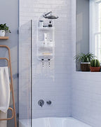 Zenna Home 5890KK, Large Over-the-Showerhead Caddy, Frosted